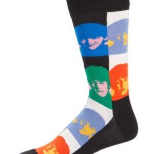 The Beatles Andy Warhol Happy Feet Crew Socks New with Tags